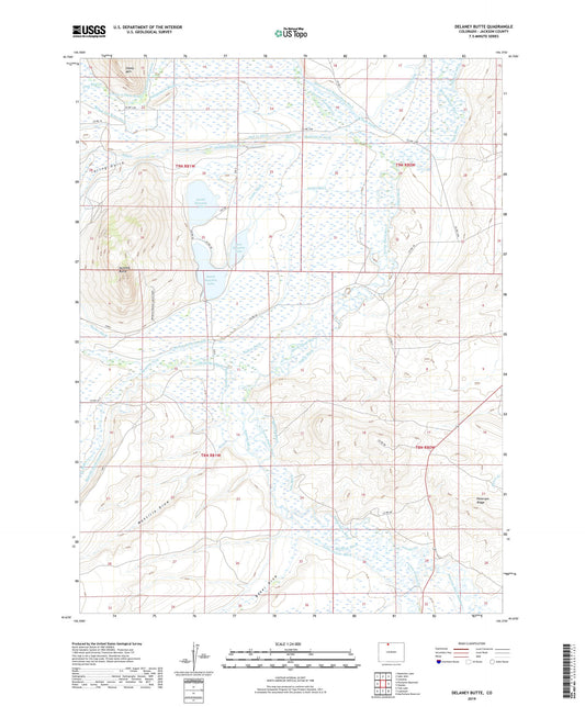 Delaney Butte Colorado US Topo Map Image