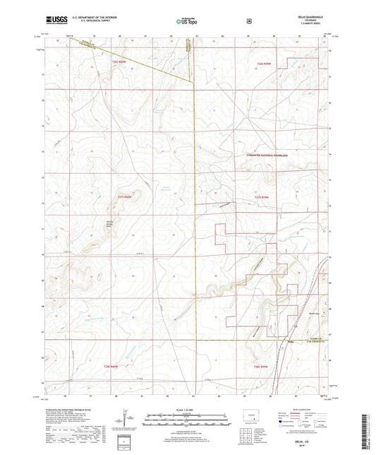 Delhi Colorado US Topo Map Image