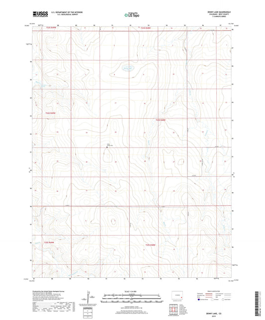 Denny Lake Colorado US Topo Map Image