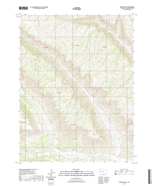 Desert Gulch Colorado US Topo Map Image