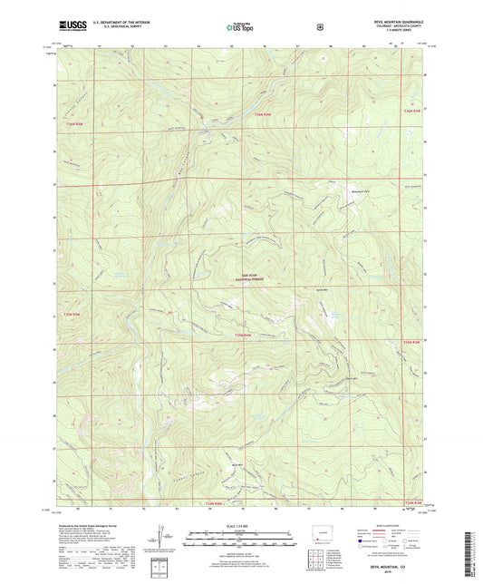 Devil Mountain Colorado US Topo Map Image