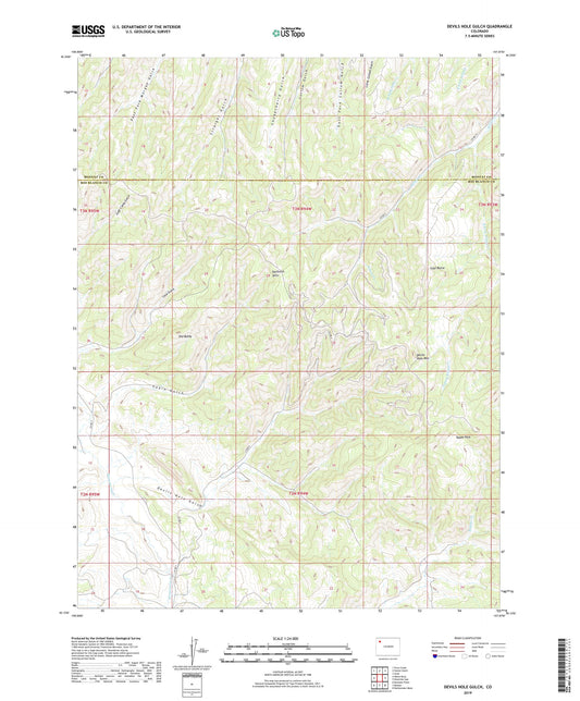 Devils Hole Gulch Colorado US Topo Map Image