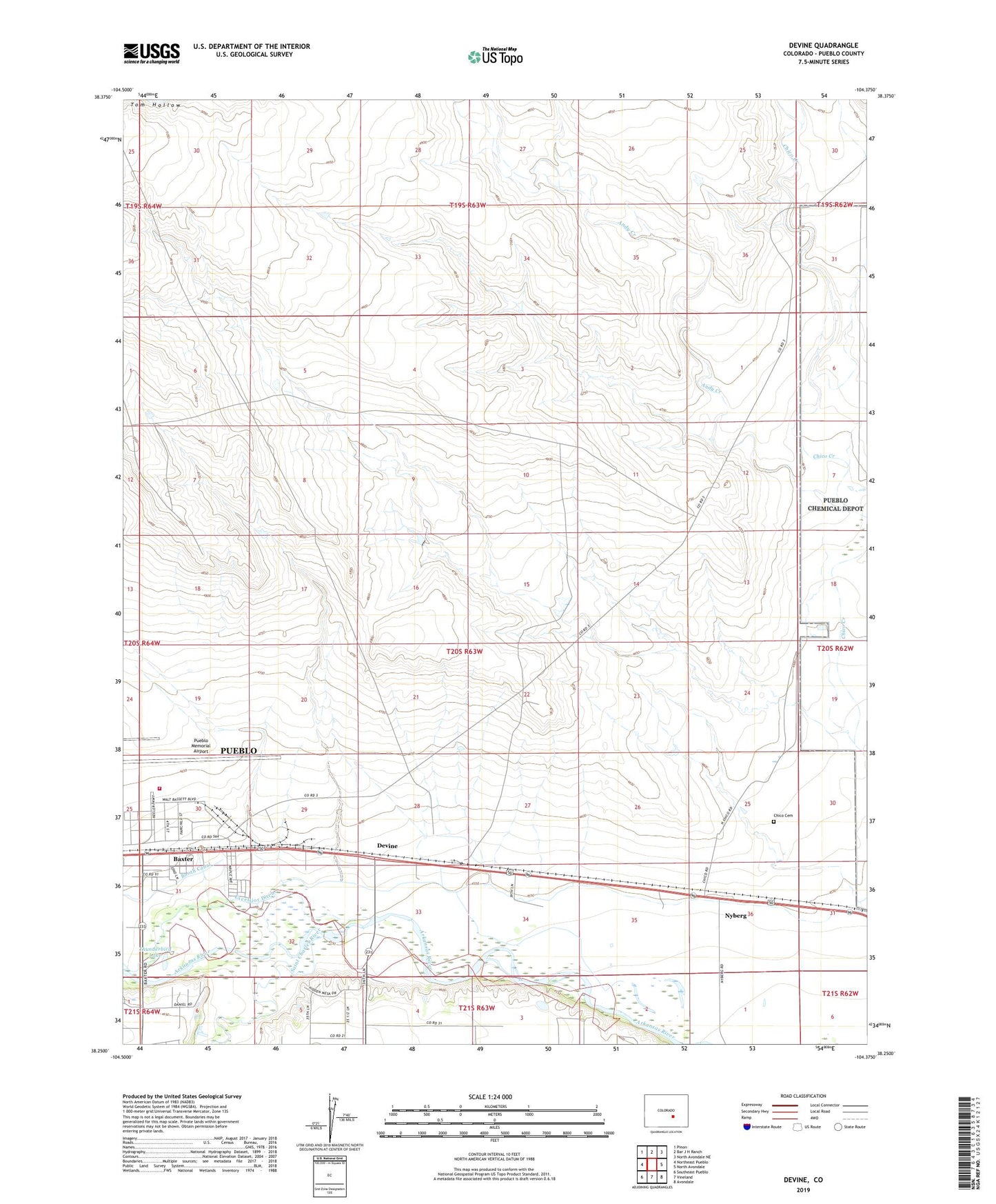 Devine Colorado US Topo Map Image