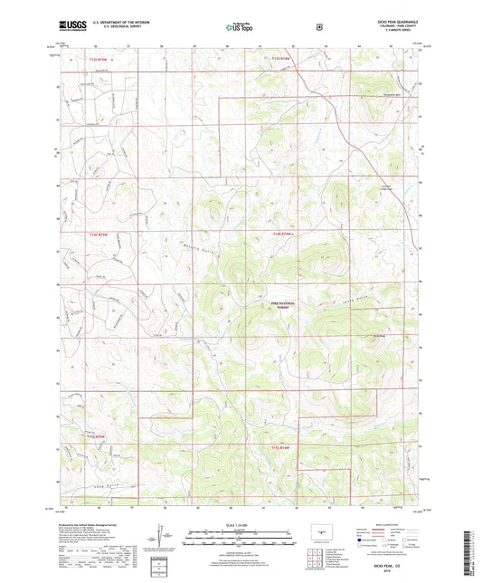 Dicks Peak Colorado US Topo Map Image