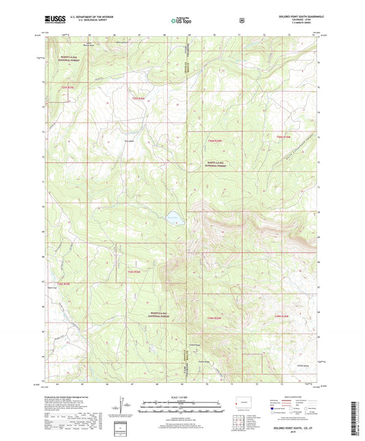 Dolores Point South Colorado US Topo Map Image