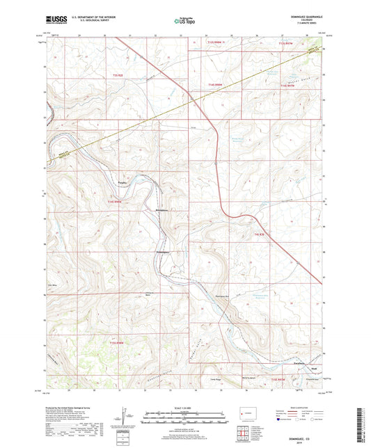Dominguez Colorado US Topo Map Image