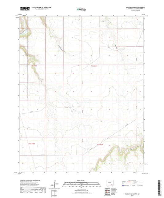 Doss Canyon South Colorado US Topo Map Image