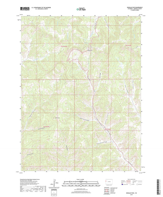 Douglas Pass Colorado US Topo Map Image