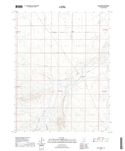 Doyle Bridge Colorado US Topo Map Image