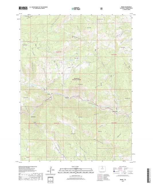 Drake Colorado US Topo Map Image