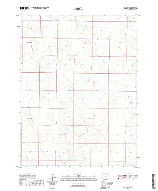 Dry Gulch Colorado US Topo Map Image