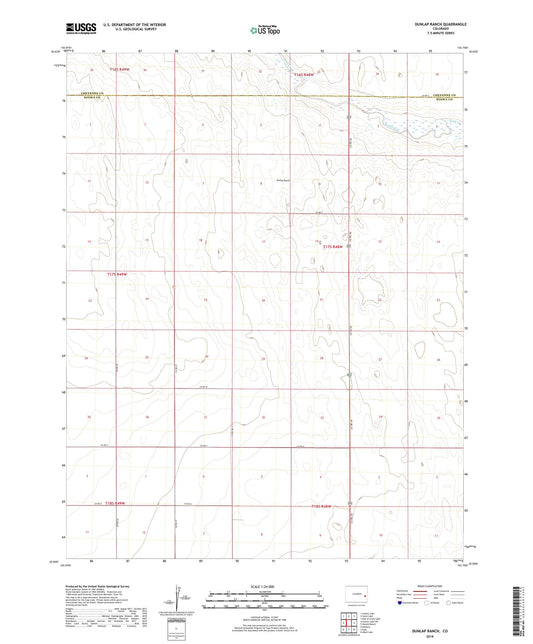 Dunlap Ranch Colorado US Topo Map Image