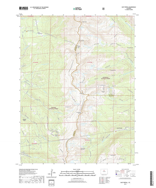 East Portal Colorado US Topo Map Image