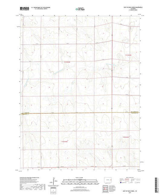 East of Rock Creek Colorado US Topo Map Image