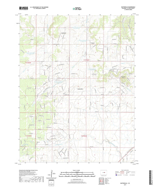 Eastonville Colorado US Topo Map Image