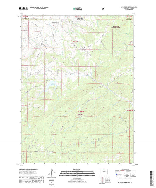 Eaton Reservoir Colorado US Topo Map Image