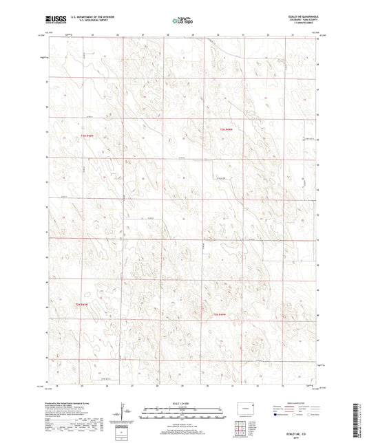 Eckley NE Colorado US Topo Map Image