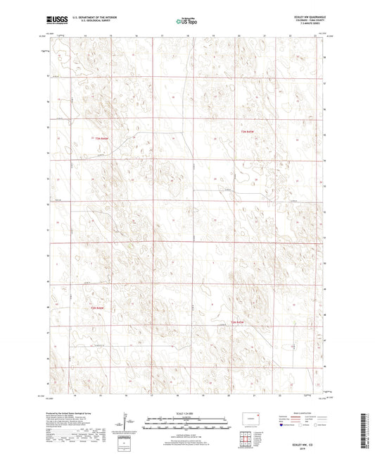 Eckley NW Colorado US Topo Map Image