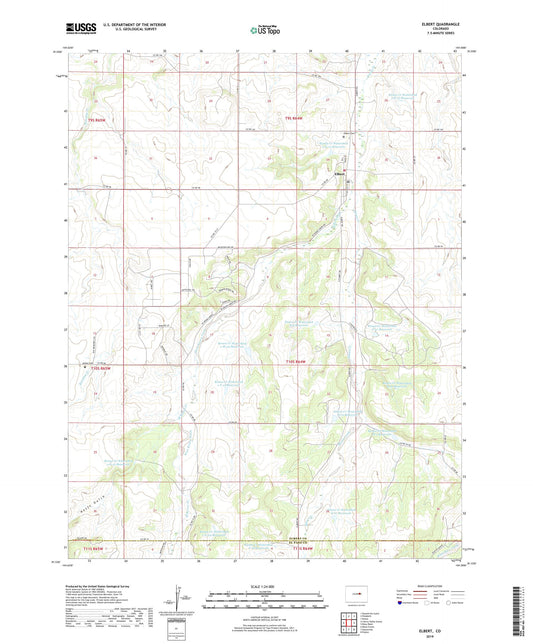 Elbert Colorado US Topo Map Image