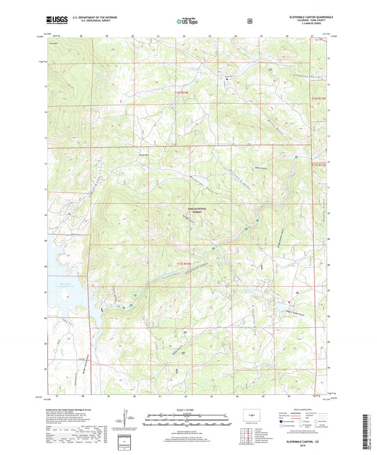 Elevenmile Canyon Colorado US Topo Map Image