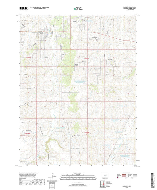 Elizabeth Colorado US Topo Map Image