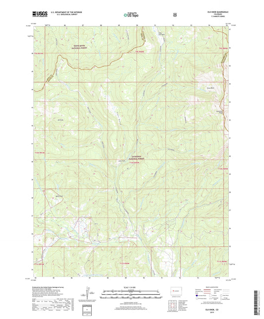 Elk Knob Colorado US Topo Map Image