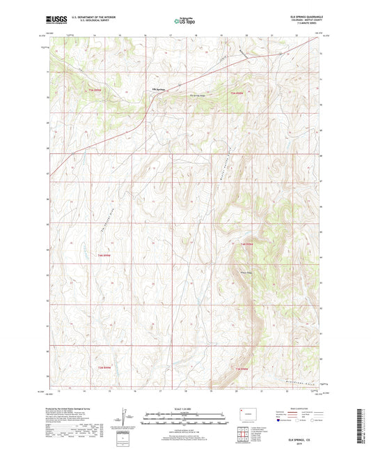 Elk Springs Colorado US Topo Map Image
