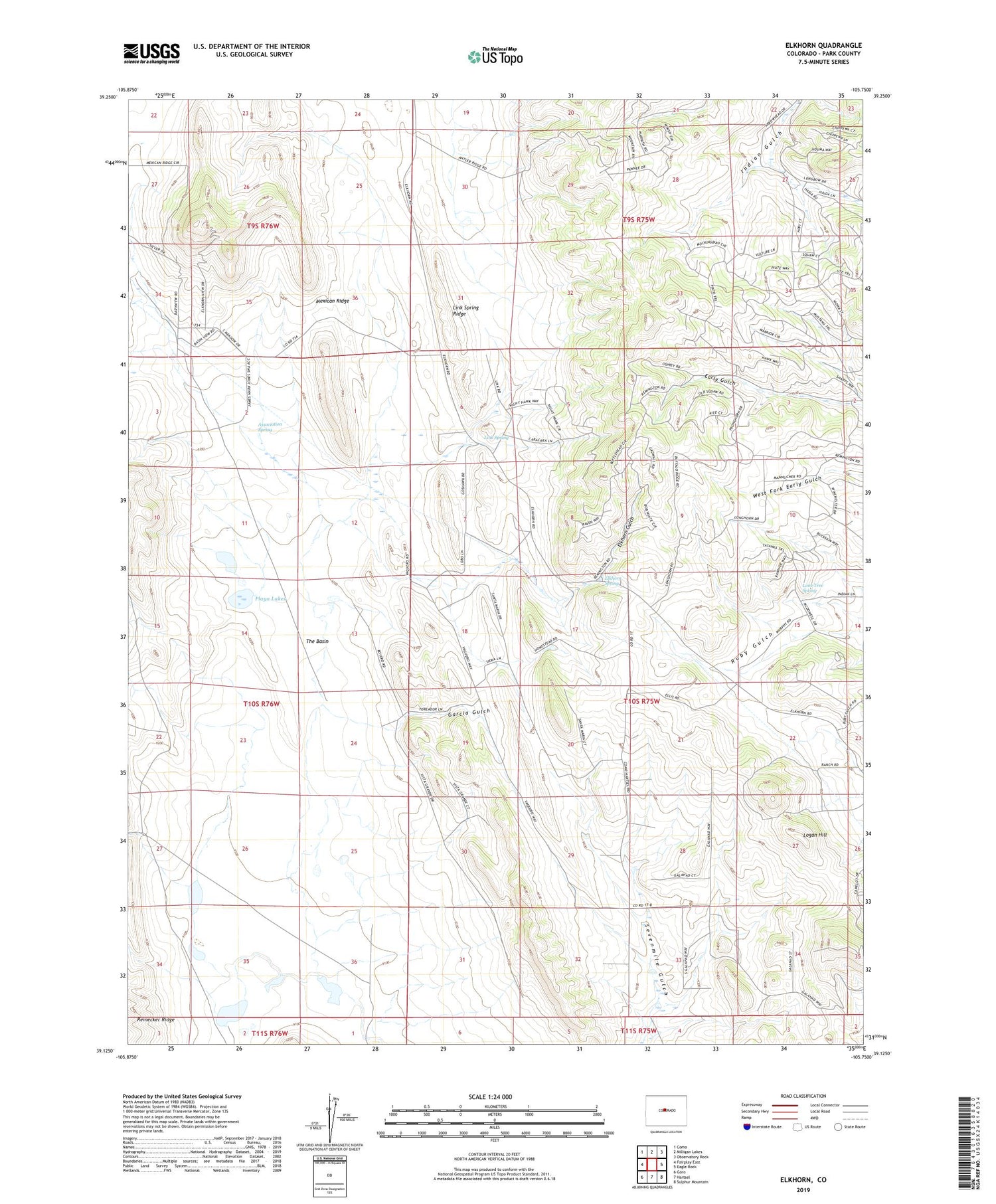 Elkhorn Colorado US Topo Map Image