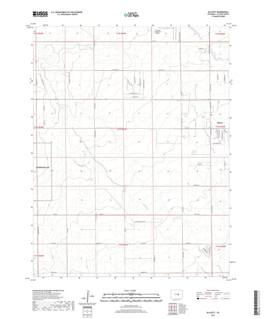 Ellicott Colorado US Topo Map Image