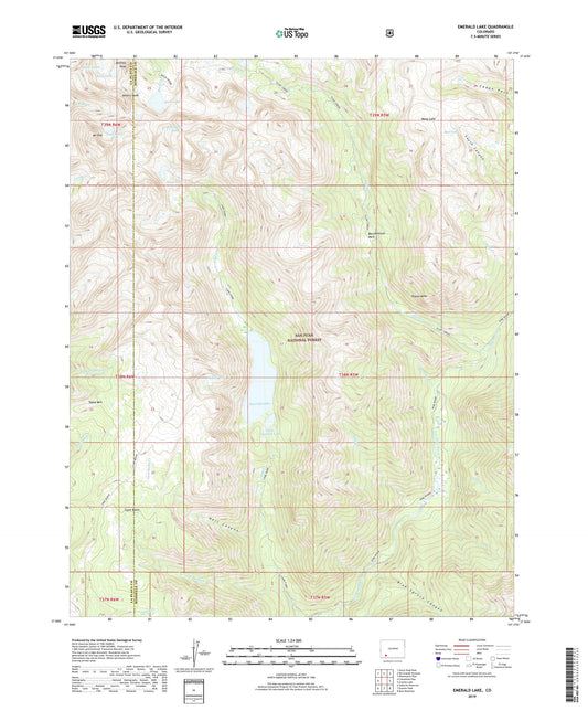 Emerald Lake Colorado US Topo Map Image