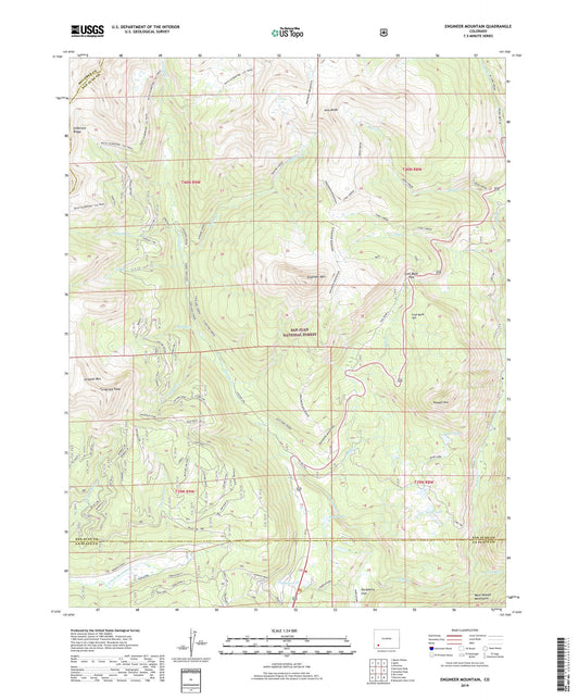 Engineer Mountain Colorado US Topo Map Image
