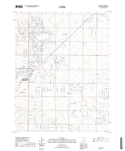 Falcon Colorado US Topo Map Image