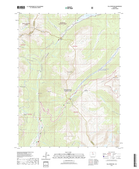 Fall River Pass Colorado US Topo Map Image