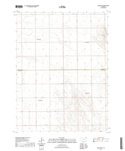 Fiddler Peak Colorado US Topo Map Image