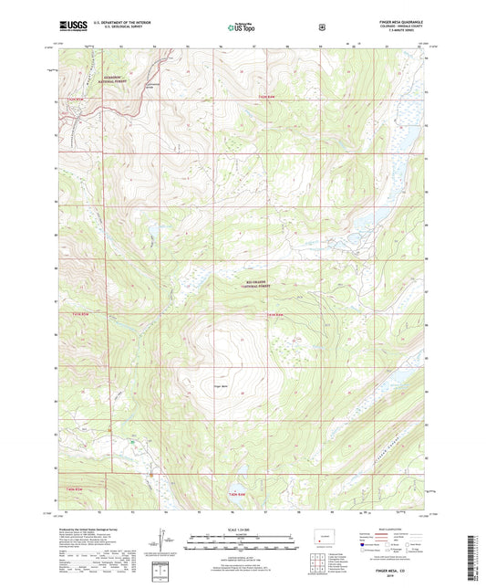 Finger Mesa Colorado US Topo Map Image