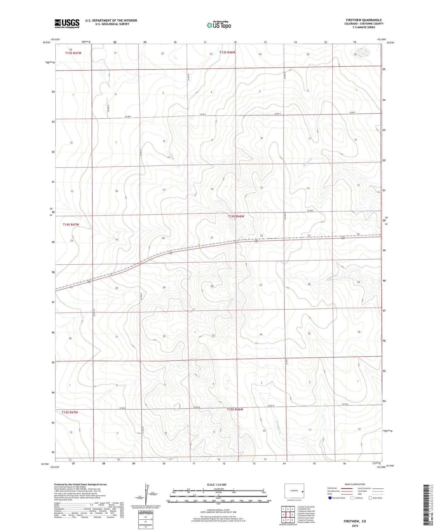 Firstview Colorado US Topo Map Image