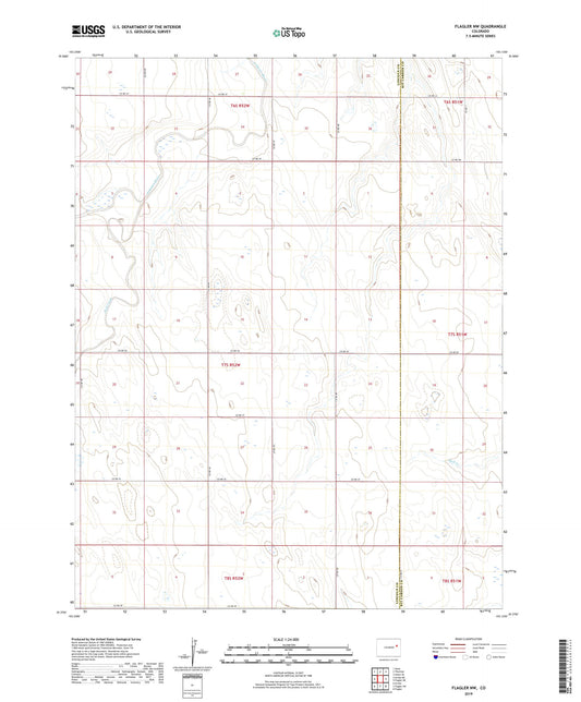 Flagler NW Colorado US Topo Map Image