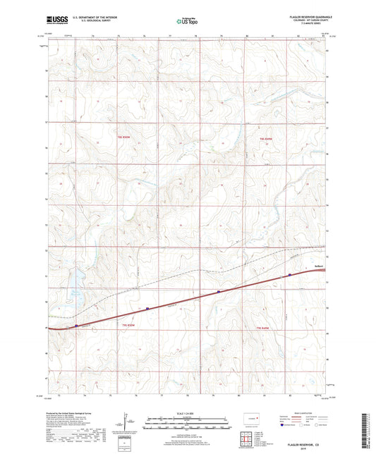 Flagler Reservoir Colorado US Topo Map Image