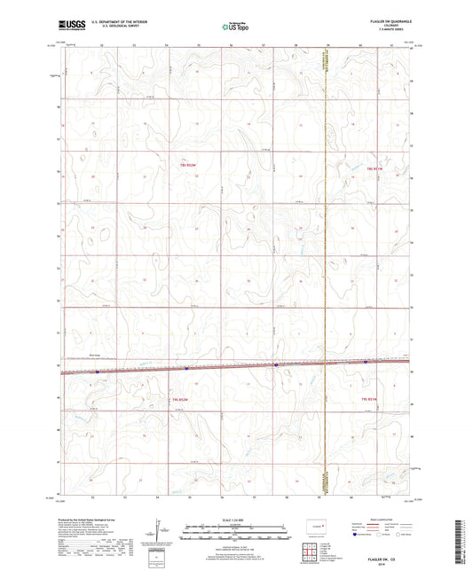 Flagler SW Colorado US Topo Map Image