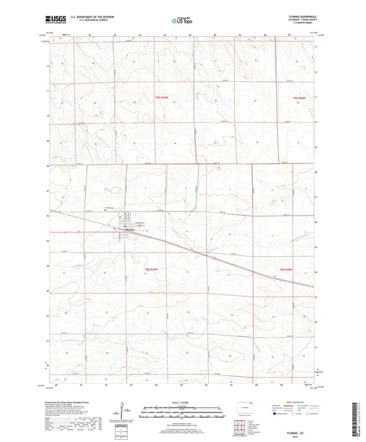 Fleming Colorado US Topo Map Image