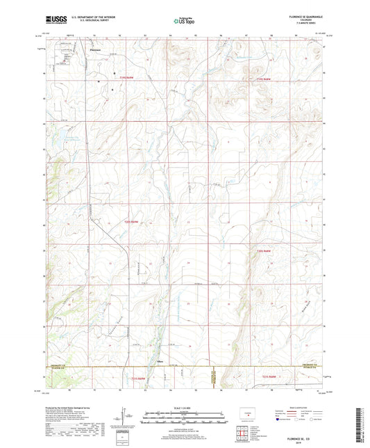 Florence SE Colorado US Topo Map Image