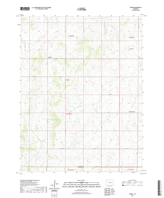 Fondis Colorado US Topo Map Image