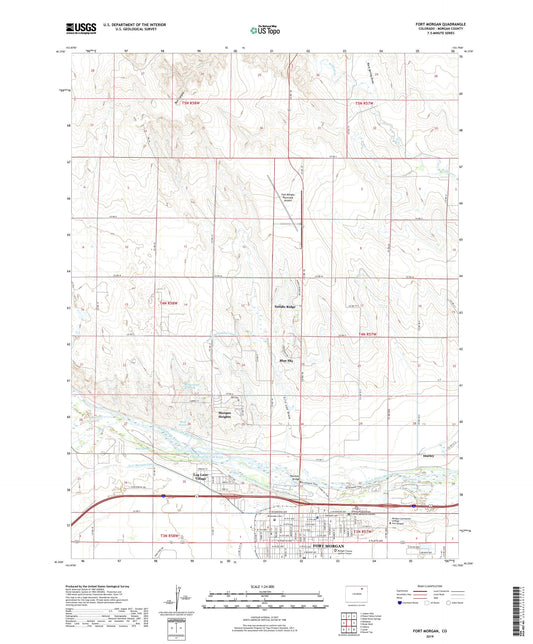 Fort Morgan Colorado US Topo Map Image