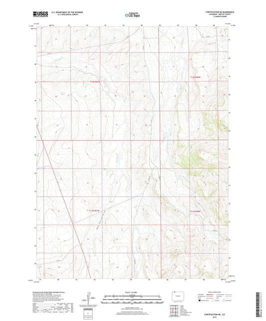 Fortification NE Colorado US Topo Map Image
