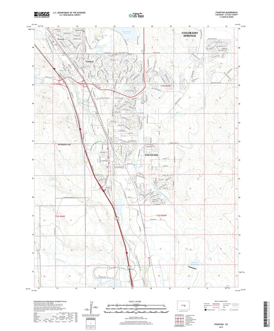 Fountain Colorado US Topo Map Image
