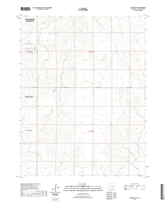 Fountain NE Colorado US Topo Map Image