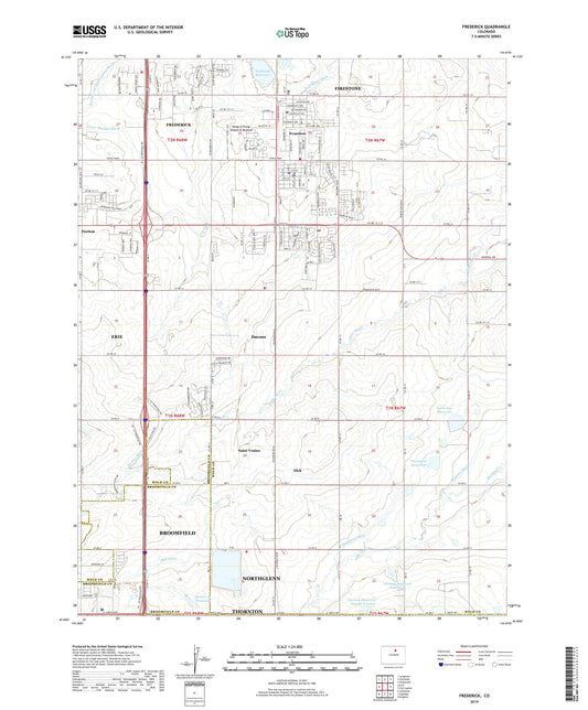 Frederick Colorado US Topo Map Image