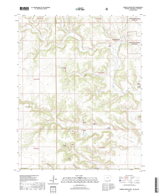 Furnish Canyon East Colorado US Topo Map Image