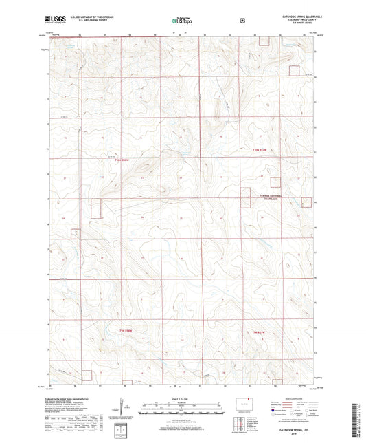 Gatehook Spring Colorado US Topo Map Image