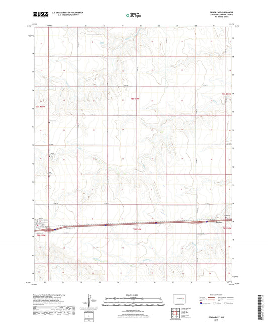 Genoa East Colorado US Topo Map Image
